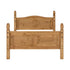 Corona 4FT6 Bed High Foot End - Distressed Waxed Pine